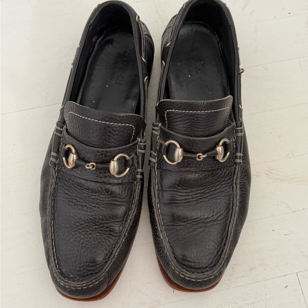 GUCCI Men's Black Leather Loafers